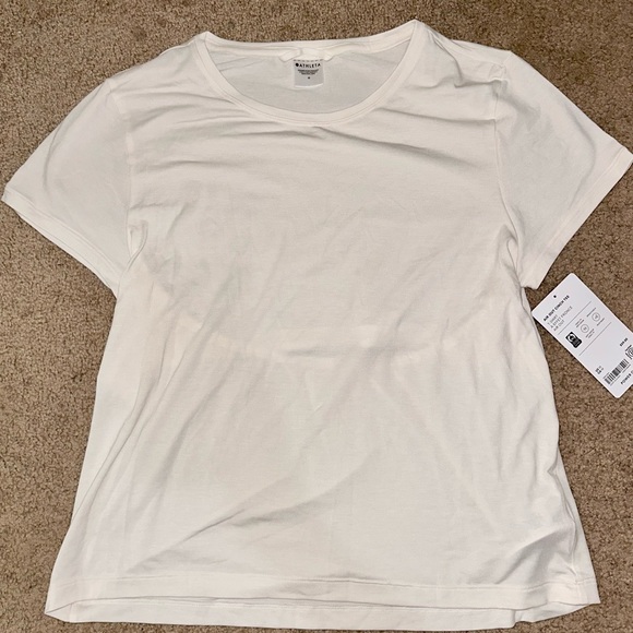 NWT| Athleta shirt | White | Medium | - Picture 1 of 3